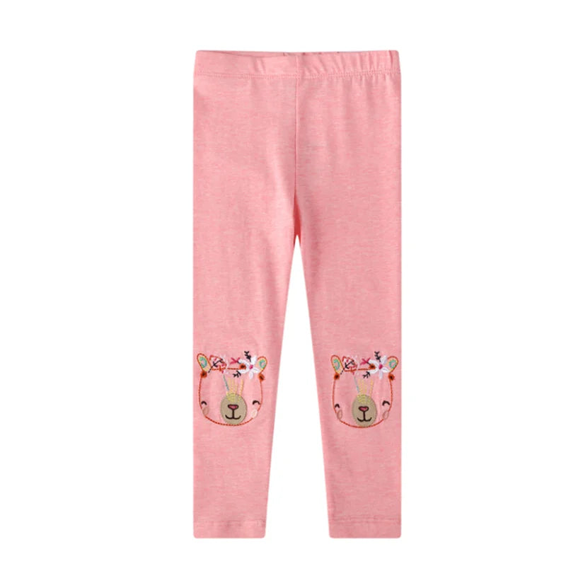 Jumping Meters 2-7T Baby Girls Unicorn Cartoon Pencil Pants Hot Selling Pink Cotton Leggings Pants New Spring Autumn Clothing