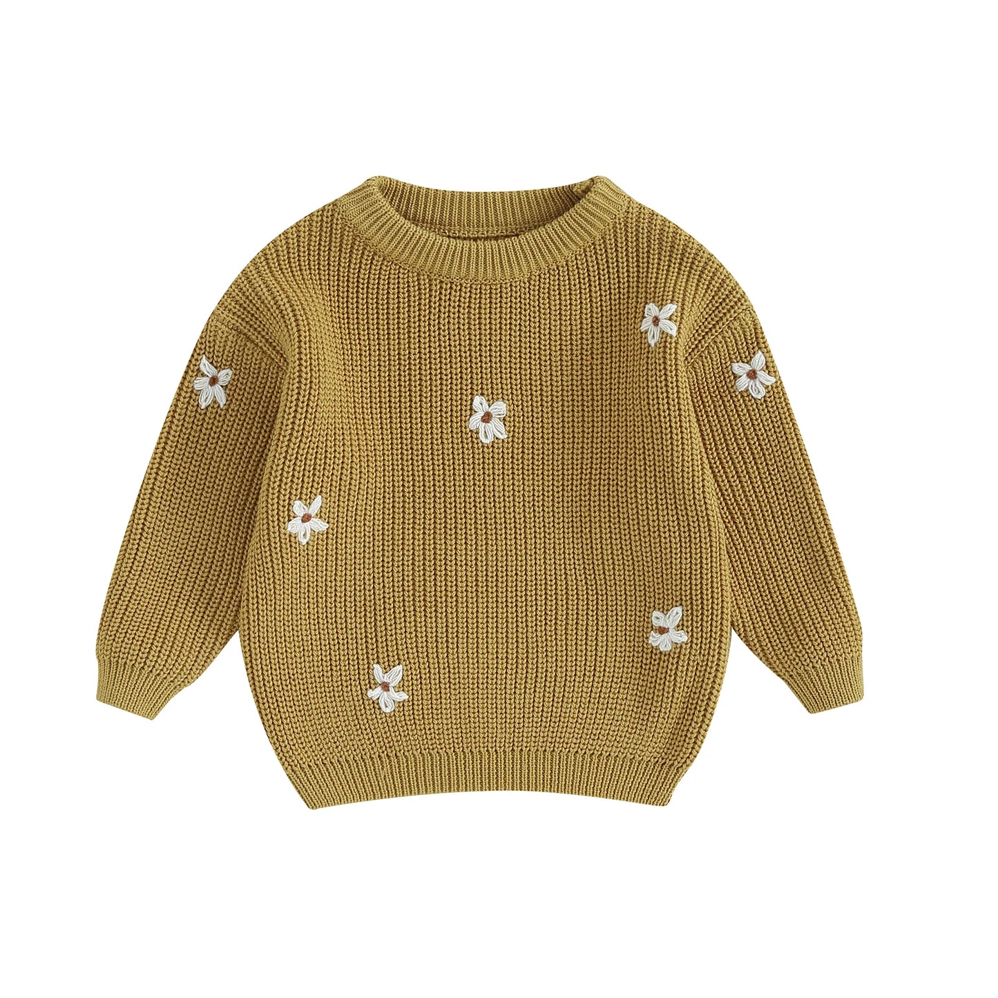Winter Autumn New Baby Boys Girls Sweater Long Sleeve Cute Flower Knit Clothes Newborn Knitwear Pullover Top For Infant