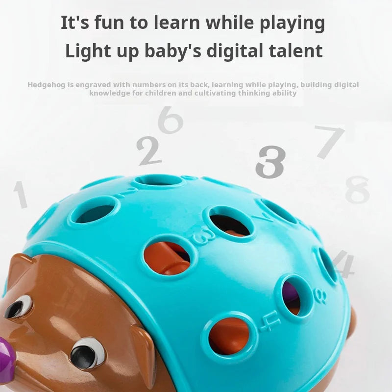 Early Education Toys Hedgehog Training Focused on Children's Fine Motor Hand-Eye Coordination Fight Inserted Toy For 1-3 Years