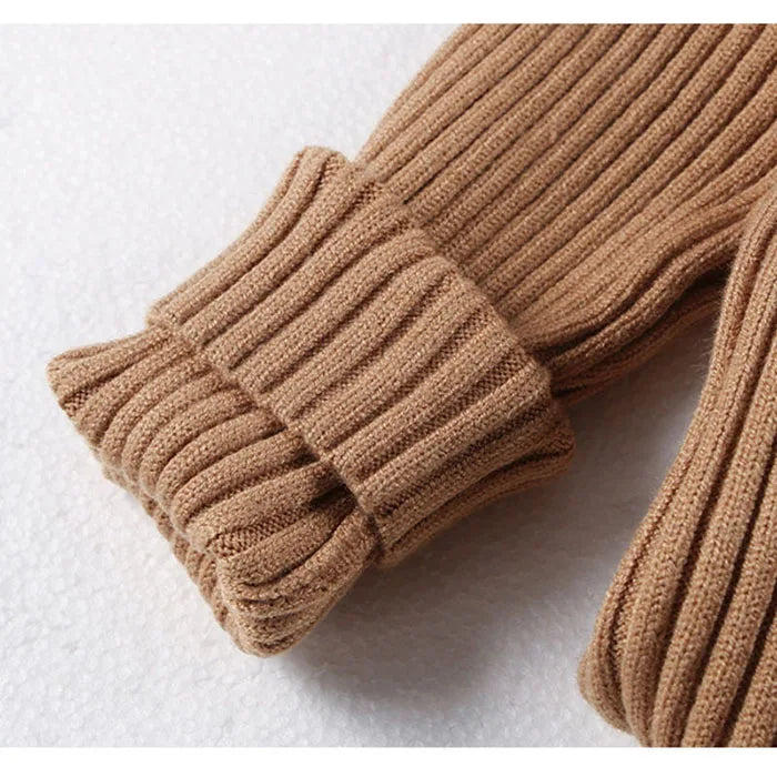 2025 New Autumn Baby Girls Sweater Kids Sweater Winter High Neck Sweater Boys Casual Loose Pullover Sweater Baby Knitted Clothes