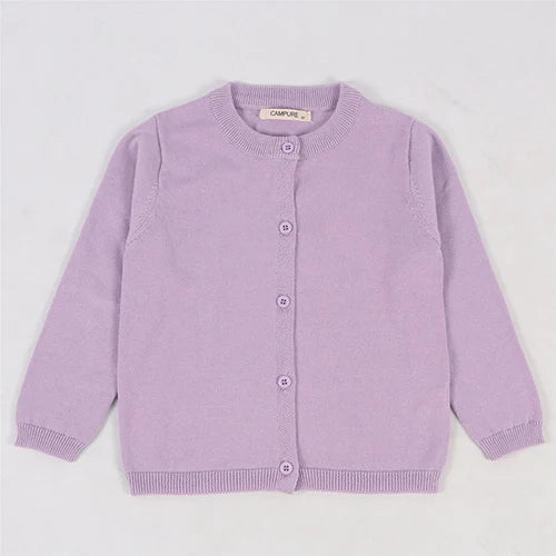 2024 New Autumn Children Long Sleeved Cartoon Print Casual Loose Sweater Baby Girls Knitting Cardigan Coat Kids Knitted Cardigan