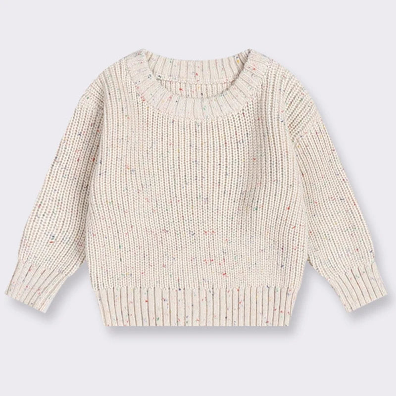 New Autumn Girls Sweater Kids Sweaters Chunky Knit Brief Spring Winter Sweaters Long Sleeve Boys Pullover Warm Knit Baby Clothes