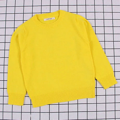 Autumn Winter Children Clothing Baby Girls Boys Thicken Plush Knitted Pullover Tops 1-8Yrs Kids Casual Loose Pullover Sweater