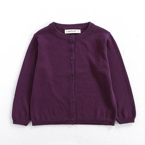 2024 New Autumn Children Long Sleeved Cartoon Print Casual Loose Sweater Baby Girls Knitting Cardigan Coat Kids Knitted Cardigan