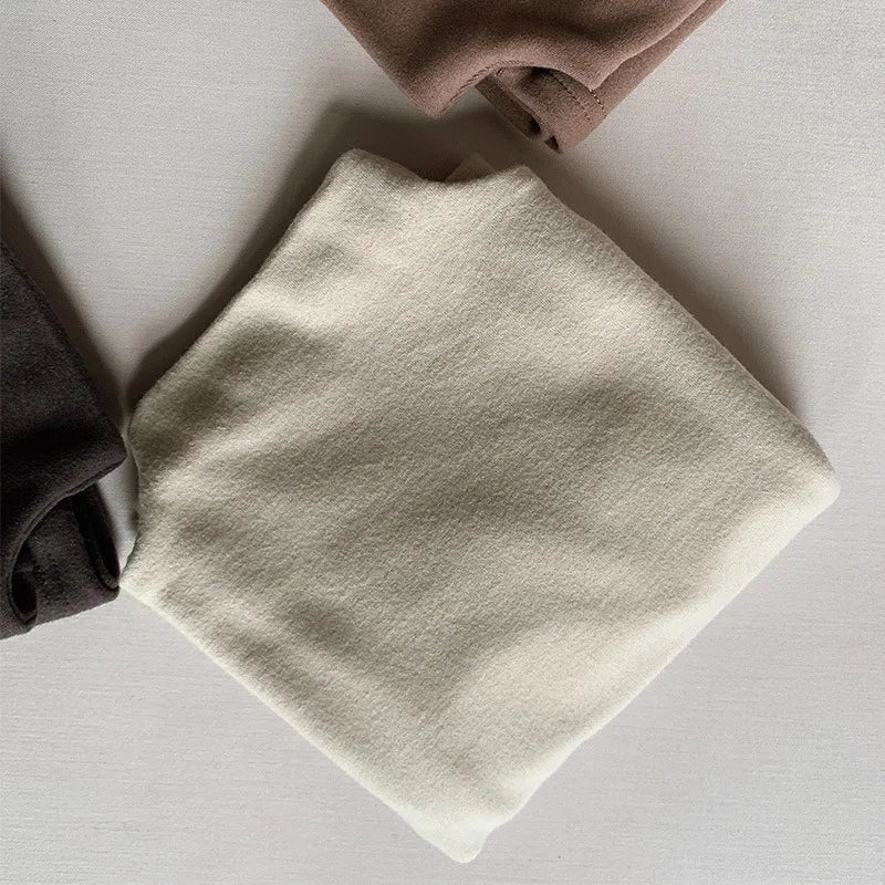 Autumn Winter Children T-Shirts 1-8Y Boys Girls Turtleneck Warm Striped Long Sleeve T Shirts Tops Tees Toddler Wear Kids Clothes