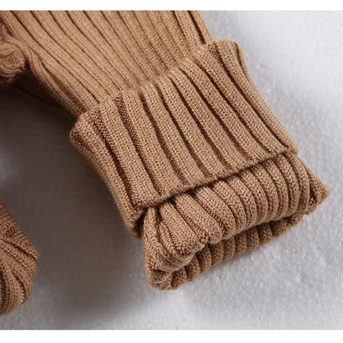 2025 New Autumn Baby Girls Sweater Kids Sweater Winter High Neck Sweater Boys Casual Loose Pullover Sweater Baby Knitted Clothes