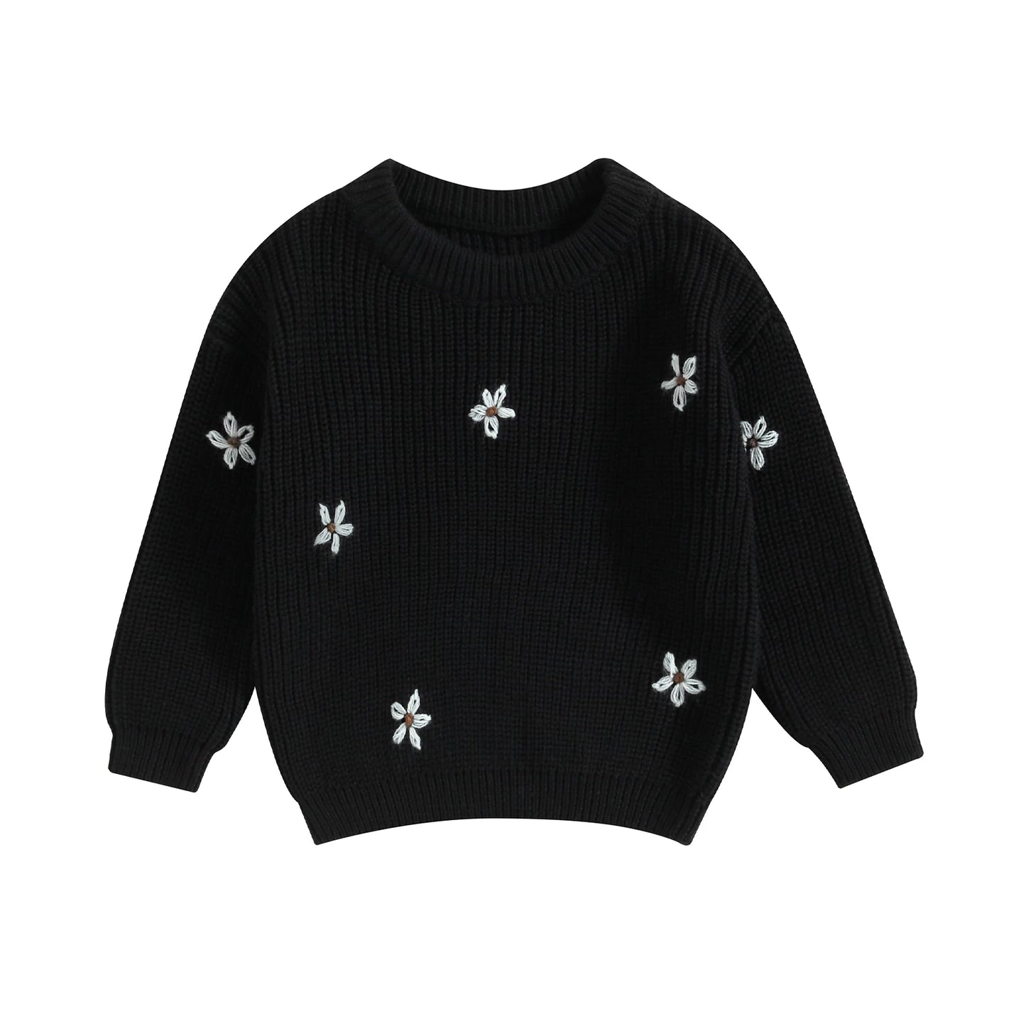 Winter Autumn New Baby Boys Girls Sweater Long Sleeve Cute Flower Knit Clothes Newborn Knitwear Pullover Top For Infant