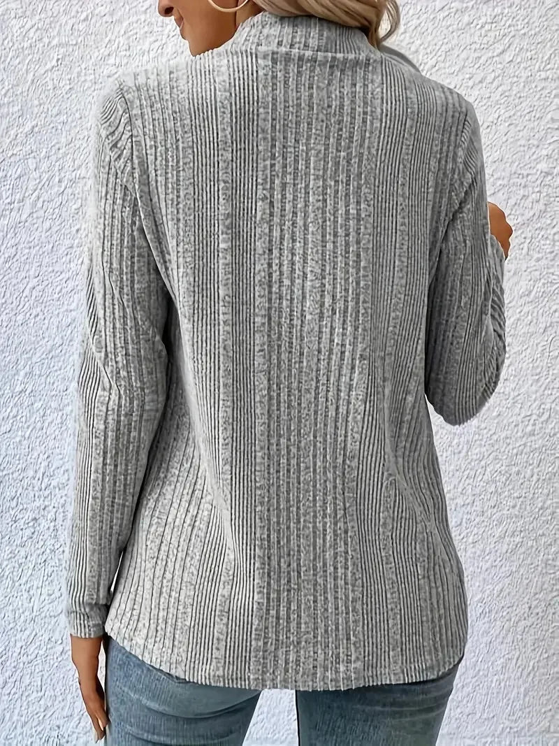 2025 Autumn/Winter New Women's Cardigan Top Solid Color Casual Fashionable Loose Long Sleeve Knitted Sweater Jacket