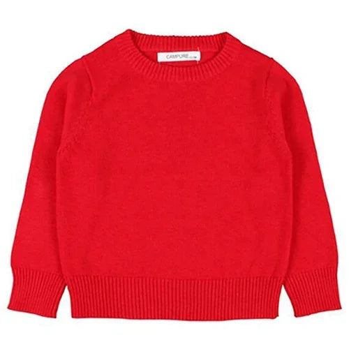2025 New Autumn 1-8Yrs Baby Boys Girls Pure Color Casual Loose Pullovers Sweaters Kids Sweaters Knitted Bottoming Boys Sweaters