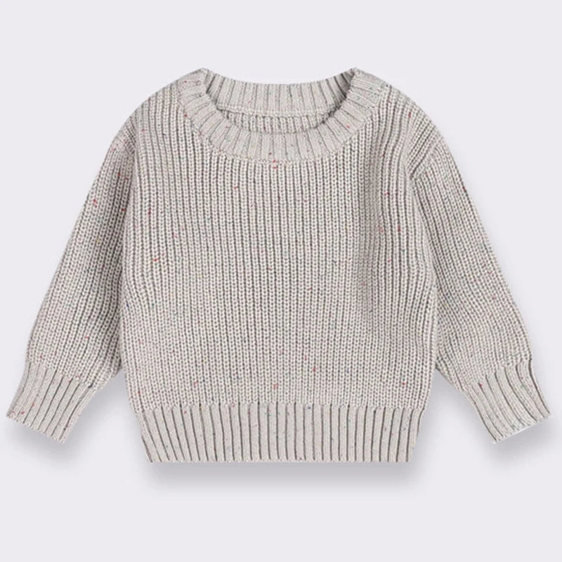New Autumn Girls Sweater Kids Sweaters Chunky Knit Brief Spring Winter Sweaters Long Sleeve Boys Pullover Warm Knit Baby Clothes