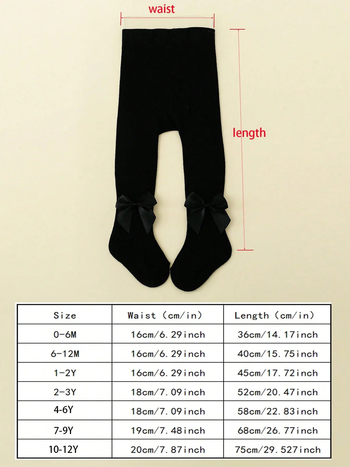 1 Pack of Sweet and Cute Bow-Decorated All-Match Bottoming Pantyhose for Baby Girls and Babies in All Seasons