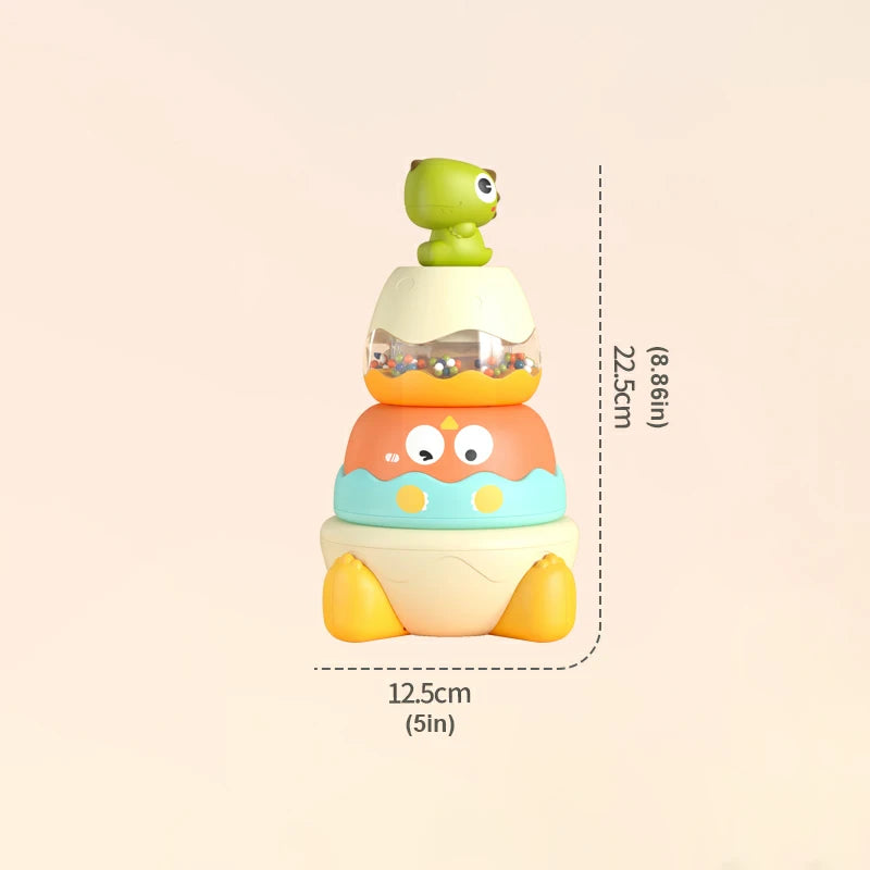 Stacking Tongs for Baby Puzzle Children Develop Motor Skills Game Rotate Stacking Circles Rings Toys Kids Early Educational Toys