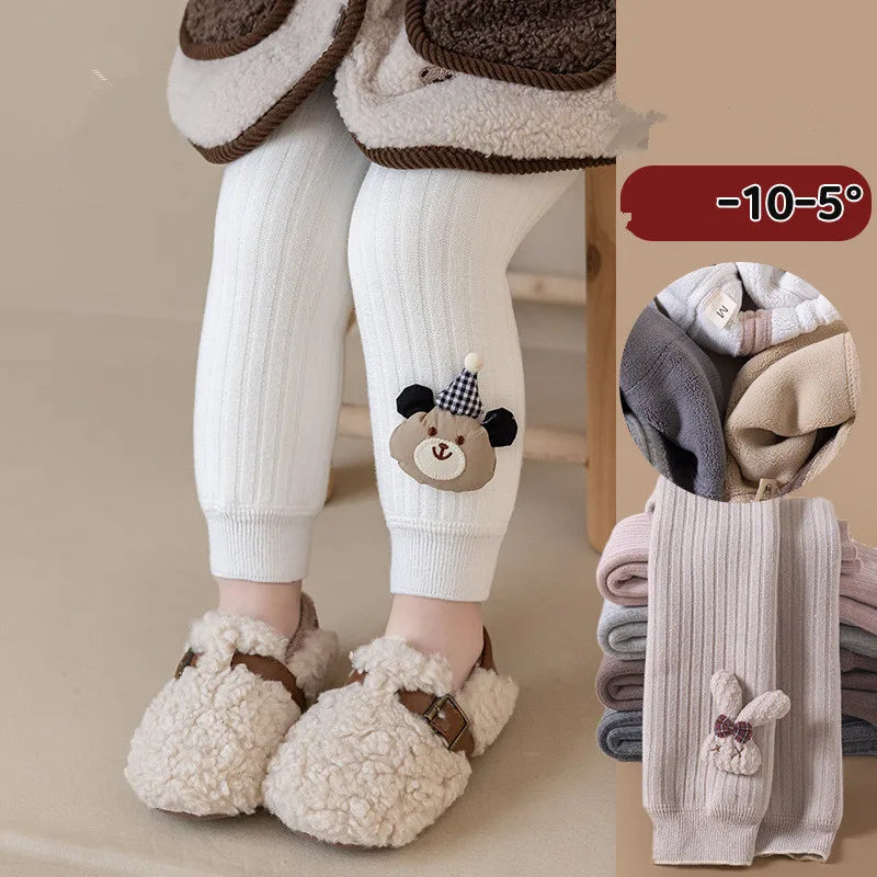 Kids Girls Leggings Winter Thicken Soft Toddler Pants for Girls Snow Keep Warm Children's Trousers 1-8Y Baby Legging