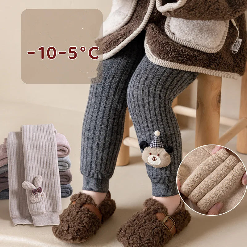 Kids Girls Leggings Winter Thicken Soft Toddler Pants for Girls Snow Keep Warm Children's Trousers 1-8Y Baby Legging