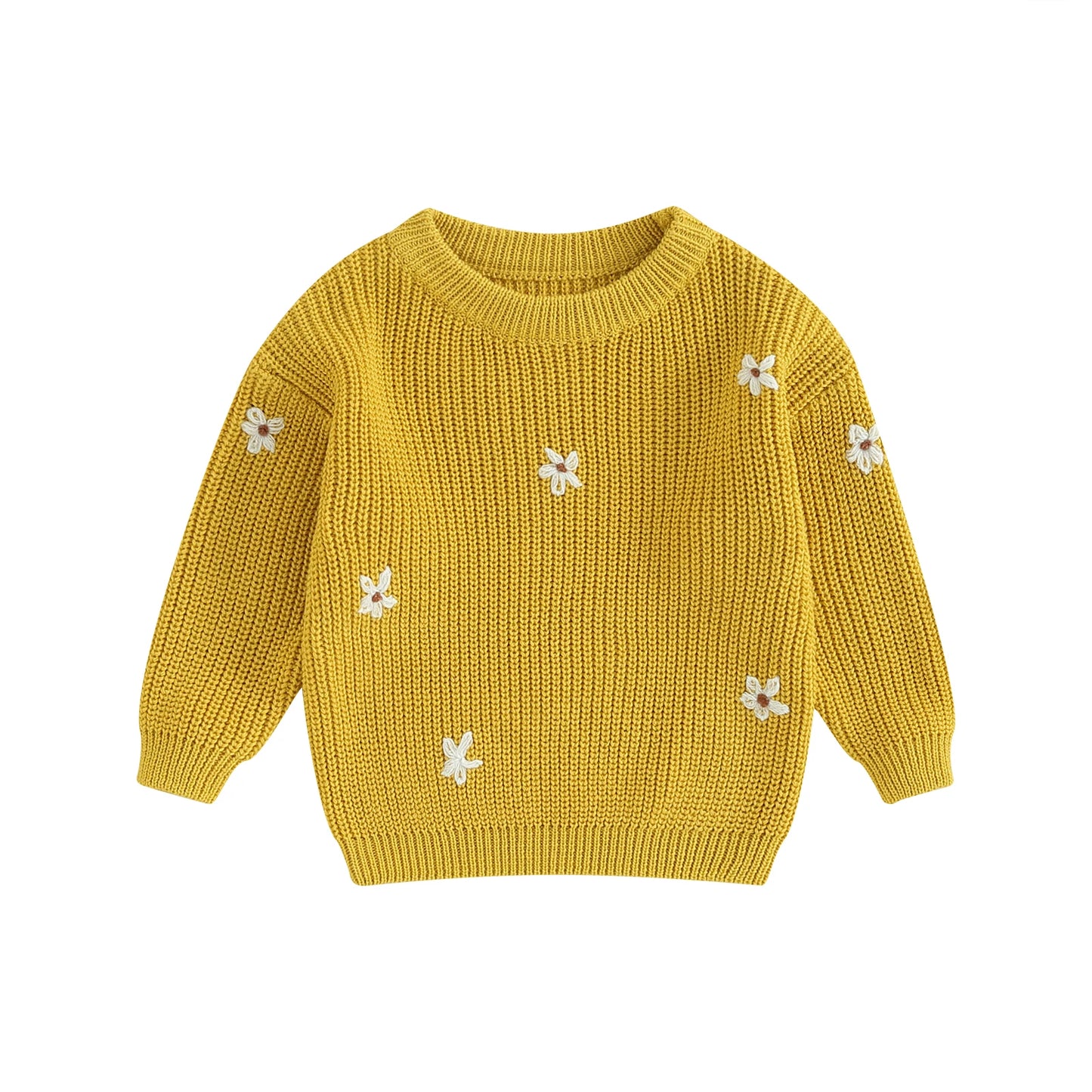 Winter Autumn New Baby Boys Girls Sweater Long Sleeve Cute Flower Knit Clothes Newborn Knitwear Pullover Top For Infant