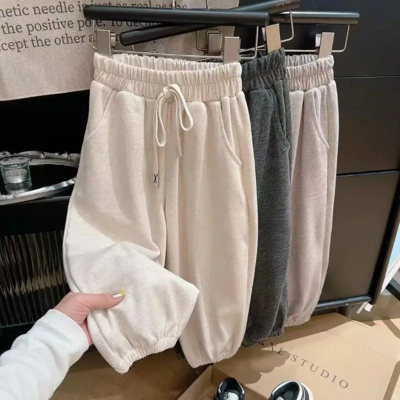 1-8Y Children's Sports Pants Autumn Winter New Style Korean Children's Versatile Soft Jogger Pant Baby Boys and Girls Pants