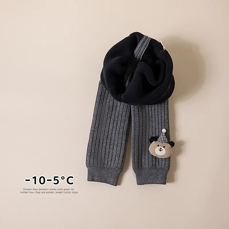 Kids Girls Leggings Winter Thicken Soft Toddler Pants for Girls Snow Keep Warm Children's Trousers 1-8Y Baby Legging