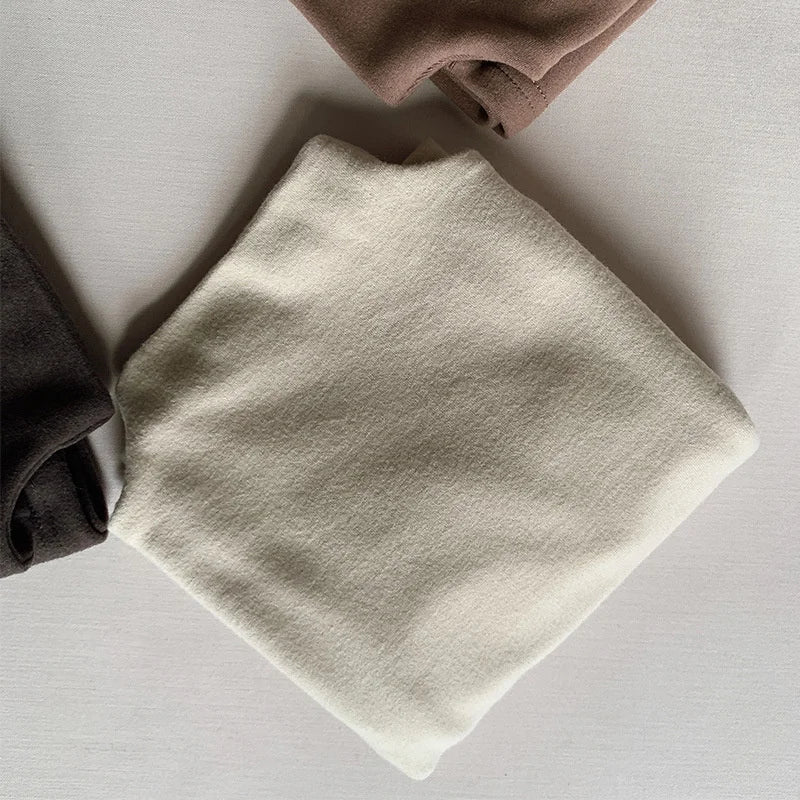 Autumn Winter Children T-Shirts 1-8Y Boys Girls Turtleneck Warm Striped Long Sleeve T Shirts Tops Tees Toddler Wear Kids Clothes