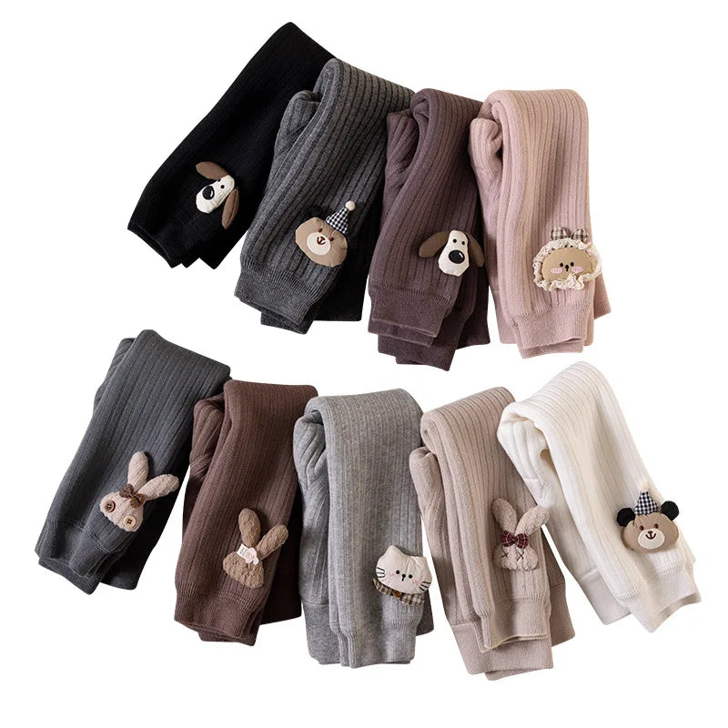 Kids Girls Leggings Winter Thicken Soft Toddler Pants for Girls Snow Keep Warm Children's Trousers 1-8Y Baby Legging