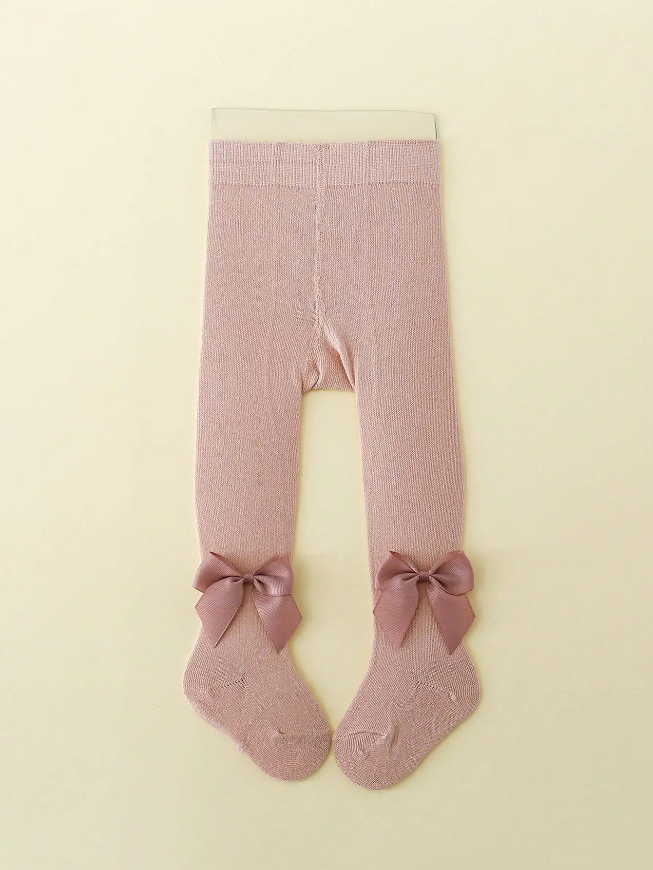 1 Pack of Sweet and Cute Bow-Decorated All-Match Bottoming Pantyhose for Baby Girls and Babies in All Seasons
