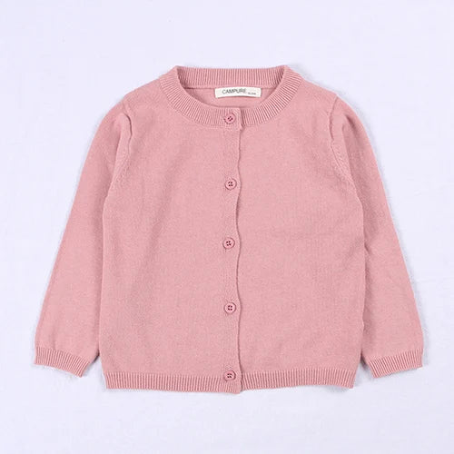 2024 New Autumn Children Long Sleeved Cartoon Print Casual Loose Sweater Baby Girls Knitting Cardigan Coat Kids Knitted Cardigan