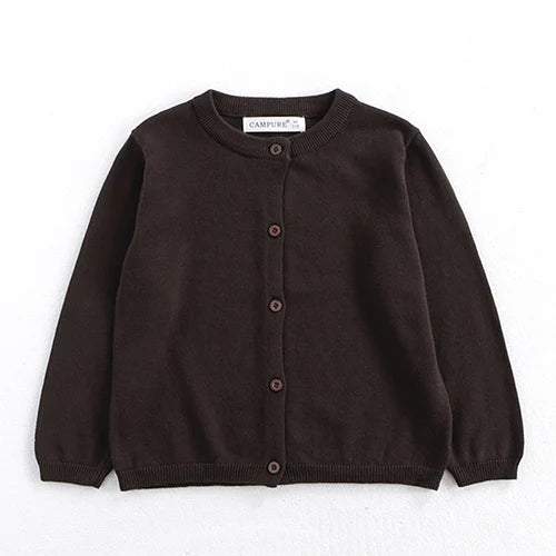 2024 New Autumn Children Long Sleeved Cartoon Print Casual Loose Sweater Baby Girls Knitting Cardigan Coat Kids Knitted Cardigan