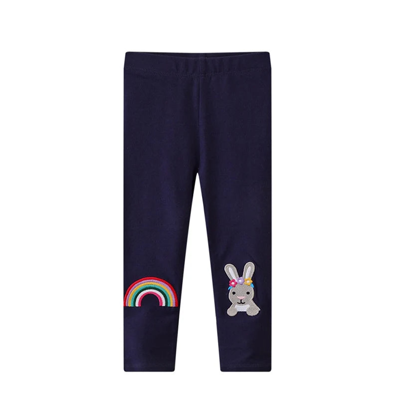 Jumping Meters 2-7T Baby Girls Unicorn Cartoon Pencil Pants Hot Selling Pink Cotton Leggings Pants New Spring Autumn Clothing