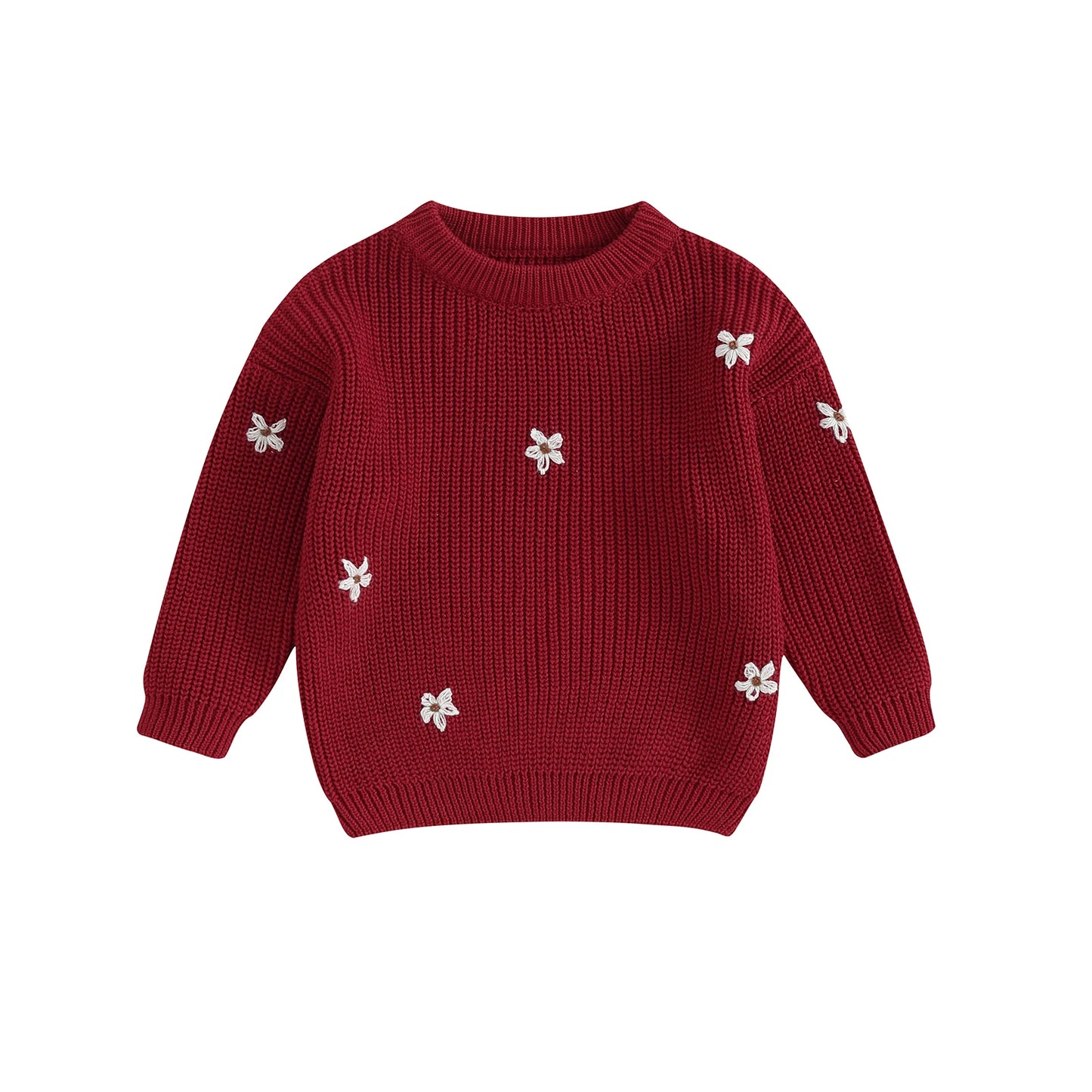 Winter Autumn New Baby Boys Girls Sweater Long Sleeve Cute Flower Knit Clothes Newborn Knitwear Pullover Top For Infant