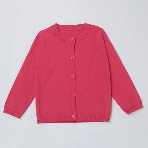 2024 New Autumn Children Long Sleeved Cartoon Print Casual Loose Sweater Baby Girls Knitting Cardigan Coat Kids Knitted Cardigan